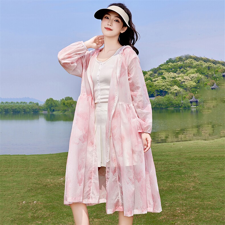 防晒衣女2025新款夏季中长款RF2C290-5833#-P95-K148，女装防晒衣，蝶眷