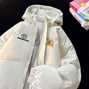 现货 抖音得物可供视频 三防加厚羽绒连帽棉衣外套面包棉服 85533图片