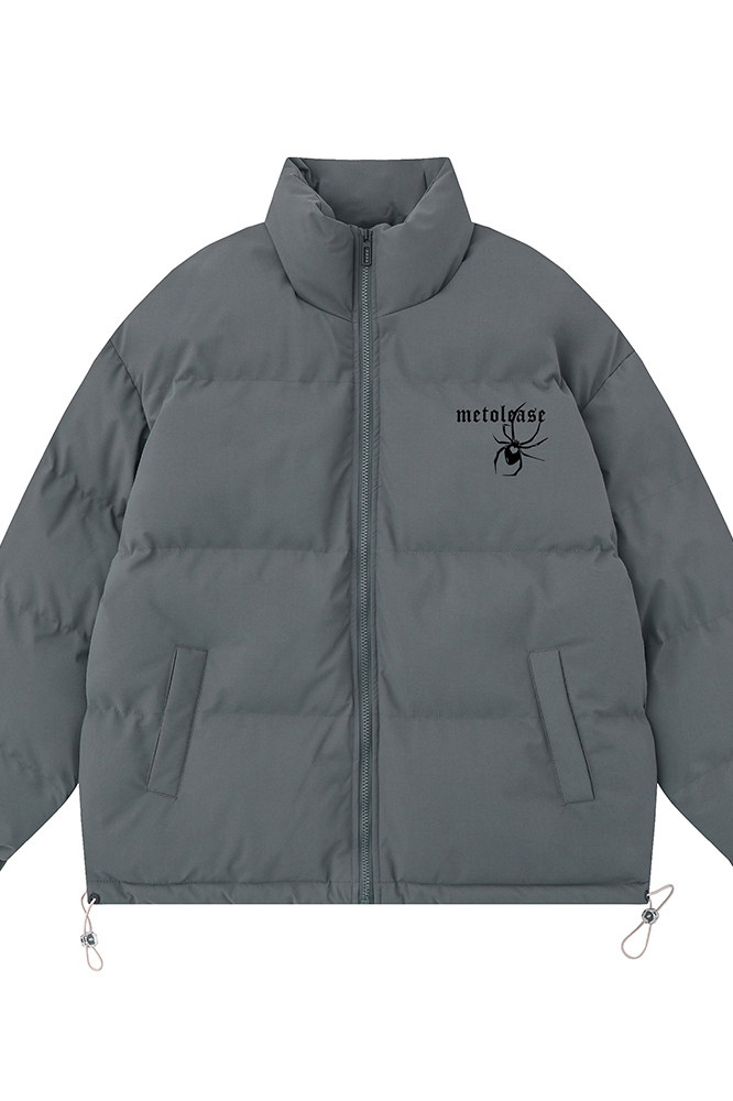白底新款冬季时尚百搭宽松字母印花棉服外套MY62059P85控118,男装棉衣,电商A268-1