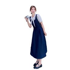 夏季新品假三件蝴蝶结连衣裙2C2851817P145K218，女装连衣裙，2C285