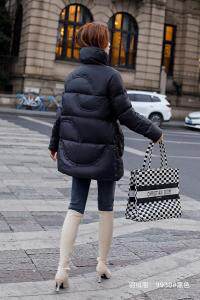 2021冬季新款韩版中长款加厚白鸭绒羽绒服，女装羽绒服，婉伦