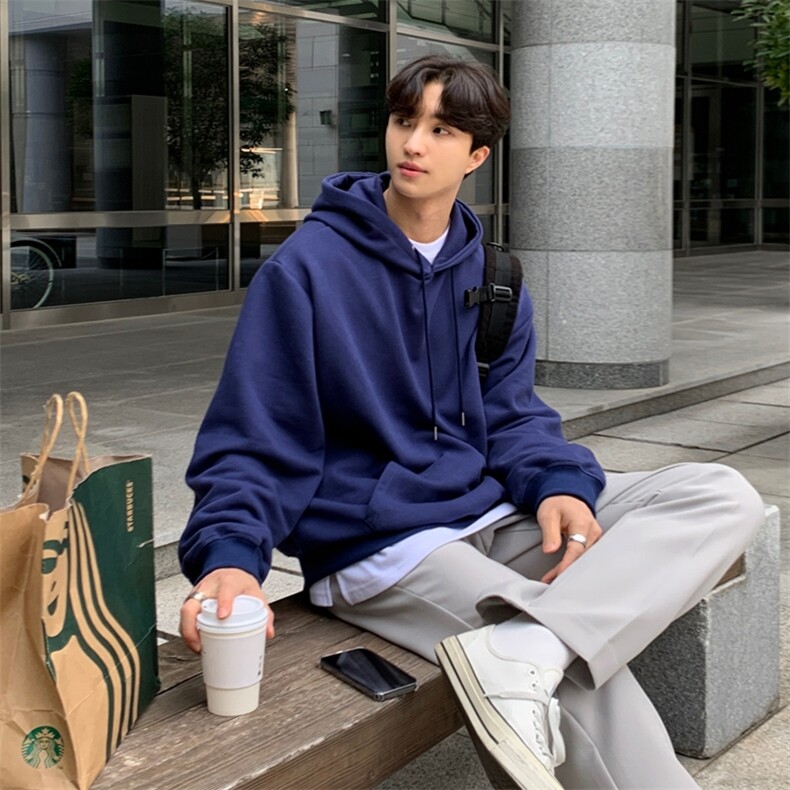 706-2-CY002秋冬男士韩版纯色连帽卫衣情侣百搭休闲外套潮,男装卫衣,星座706-2