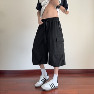 夏季新款美式高街工装宽松休闲七分裤B315-K25766-特p45控88图片