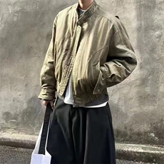 现货到货重磅高品质水洗机车立领皮衣W2509P128，男装夹克，电商C313