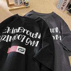 平铺字母印花大码短袖T恤男DT77774P18块特价控38；供抖音视频，男装T恤，星座227-7