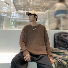 针织打底衫男士秋冬季粗线宽松线衣宽松厚款潮流上衣MY6002-P48，男装针织衫/毛衣，星座308B-1