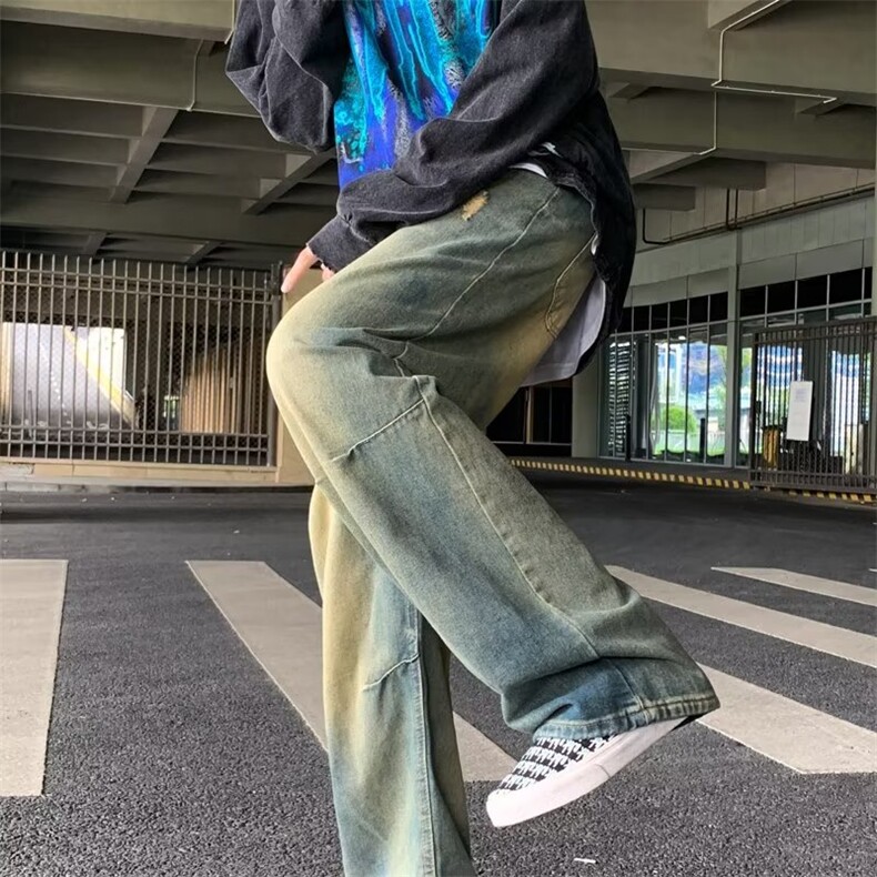 青春流行ins男直筒水洗牛仔裤N1061P40,男装牛仔裤,星座1116-2