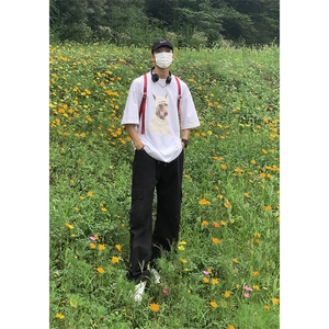 B221美式ins街头hiphop宽松休闲多口袋工装裤子LK23120-P65控88,派对季节环保穿衣搭配图片