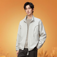 现货美式蝙蝠袖立领夹克外套男2026新款短款外套JK02636-P75，男装夹克，星座308B-2