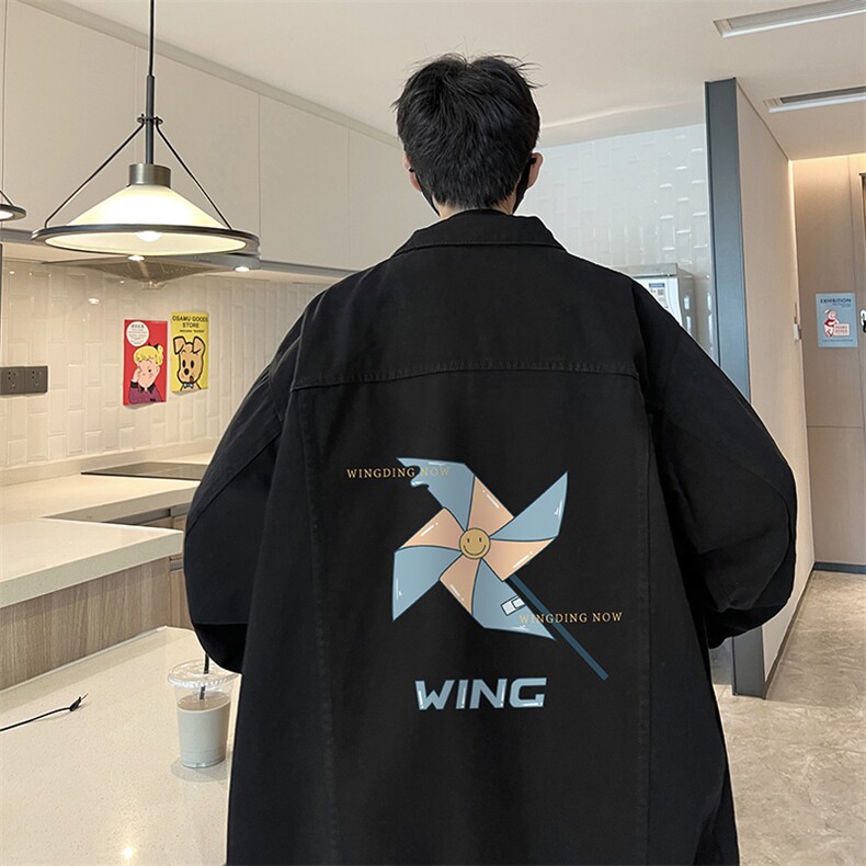 牛仔夹克男大码牛仔外套男茄克 NJ77112-P60加绒款-P75图片