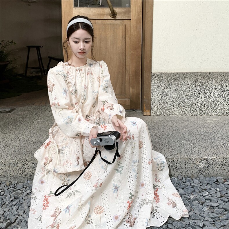 新品大货时尚绣花连衣裙配包包2602-P185-K299,女装连衣裙,2C261