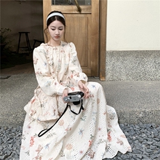 新品大货时尚绣花连衣裙配包包2602-P185-K299，女装连衣裙，2C261