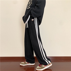 华夫格休闲裤男潮牌宽松大码直筒裤高街运动裤百搭裤子K0460-P35，男装休闲裤，星座308B-2