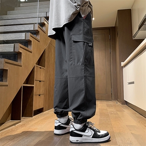 24春款港风工装休闲裤束脚裤男KP213 P55图片
