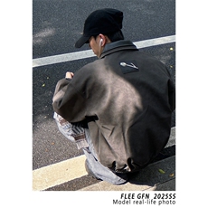 美式双层设计Pu夹克外套男翻领春秋上衣潮，男装夹克，星座506A