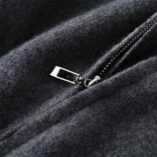 品牌高级感马甲女士连帽拉链连宽松无袖羊毛针织帽衫毛衣坎肩，女装马甲，温贝羊绒