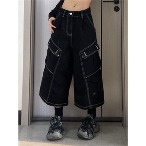 多口袋七分裤男女夏季美式潮牌vibe工装短裤宽松百搭LB30433-p57图片