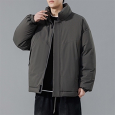 现货美式高街休闲夹克冬季立领纯色三防户外工装加厚棉服外套，男装夹克，电商A486