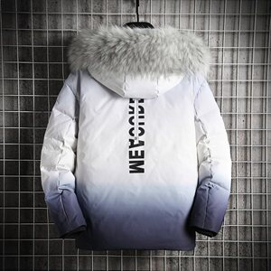 羽绒服男短款潮牌渐变色2020冬季新款外套DS620T图片