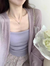 轻薄透气长袖针织开衫女夏季修身显瘦防晒罩衫上衣，女装针织衫/毛衣，织己羊绒