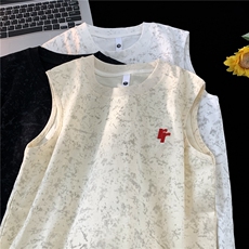 主推款！夏季新款背心无袖T恤男坎肩潮牌汗衫815A-BX801-P35控58，男装T恤，星座815A