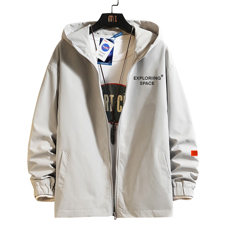 JK65244-P45连帽夹克男大码胖子棒球服上衣外套砖墙挂拍,男装夹克,电商A040A