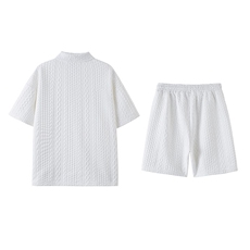 现货TZ766-TP50控88套装夏季新款港风宽松短袖短裤T恤大码男装，男装T恤，电商A059