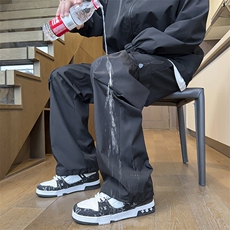 男士冲锋裤宽松大口袋休闲裤秋季新款长裤潮流A266-KZ8026-P40，男装休闲裤，电商A266