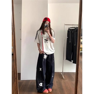 2025新款短袖t恤男潮牌欧美嘻哈风圆领打底衫上衣夏季DTA275-P42图片