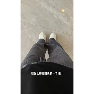 美式复古休闲裤男秋冬潮牌直筒加厚阔腿长裤潮牌LJ844-P54 加绒58图片
