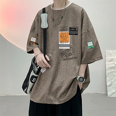 风复古亚麻短袖男棉麻t恤男半袖ZT71121-P35，男装T恤，电商A040