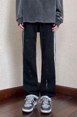 B221美式ins高街小众暗黑喷墨牛仔裤LK22086-P60控78，男装牛仔裤，电商B221