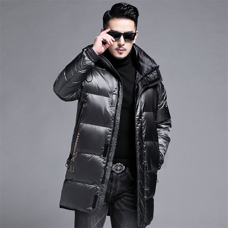 高品质鹅绒精品长款羽绒服男士精品实体到款大货主推,男装羽绒服,钱塘207-1