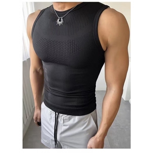 无缝背心肌理感撸铁训练球服坎肩无袖跑步健身衣速干衣BX15P35图片