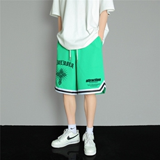 日系夏季新款时尚潮流休闲五分裤百搭宽松印花短裤A193P35控58，男装牛仔裤，电商A247-1