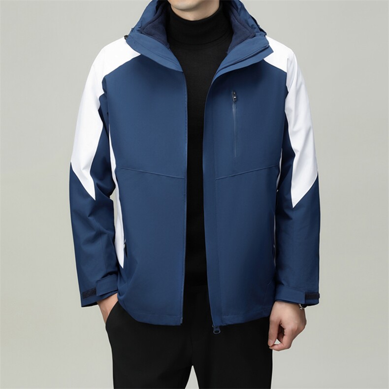 新款三合一可拆内胆登山服男士春秋休闲冲锋衣外套男装季,男装夹克,电商B212（原钱塘6029）