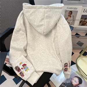 档口现货 情侣美式潮牌趣味刺绣连帽卫衣男秋冬新款上衣WB593-P47图片