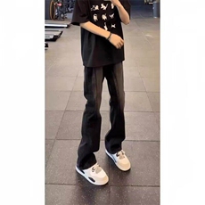 现货春季新款水洗牛仔裤男美式复古做旧宽松直筒裤子LGG622-P48，男装牛仔裤，星座1008