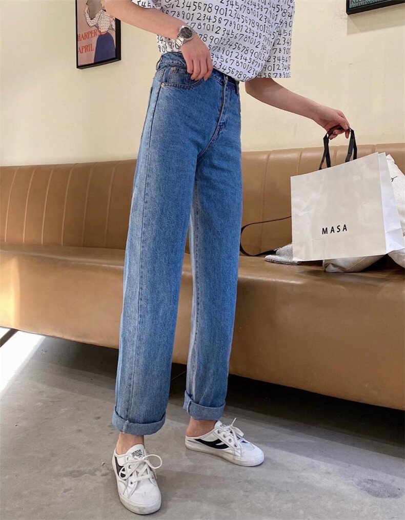 2021春款牛仔老爹裤，女装，坚持到底