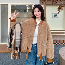 47h新品精冬装新款韩系羊羔毛外套2608---P195--K279，女装短外套，2C253