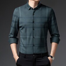 DN18123限价268元男士2023年秋季长袖衬衫山羊绒无痕修身衬衣P162图片