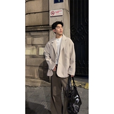 加棉加厚西装短款毛呢大衣风衣504-F21-P75控118(加棉P85控128)，男装西服套装，星座504