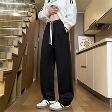 美式休闲裤男士2025新款直筒宽松垂感阔腿潮牌卫裤长裤子M559-P40，男装休闲裤，星座509