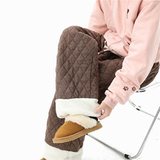 【现货】A165-K9201-特P75含40%羊毛羽绒棉裤格子加厚休闲裤，男装棉裤，电商A165