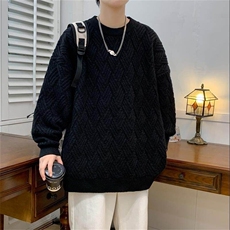 78266-特P50秋冬新款休闲毛衣男长袖针织衫港风宽松毛衣打底衫，男装针织衫/毛衣，电商D310B