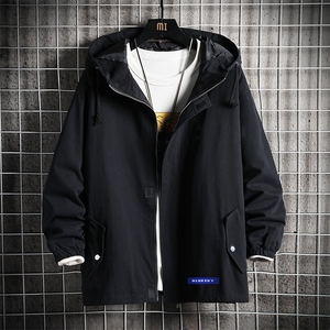 JK41202-P85 加棉款-P115 纯棉连帽夹克男士大码工装夹克男 网格图片