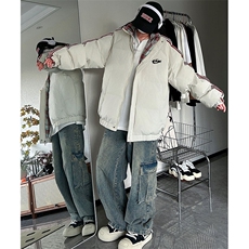 现货假两件格子羽绒棉衣抖音得物二开冬季棉服加厚外套BMY204，男装棉衣，电商A486