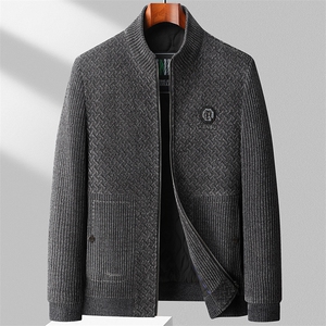 中年男新款加厚保暖夹棉冬季男装棉服爸爸装休闲外套QS3797-P180图片
