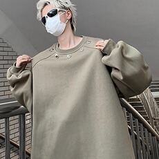重磅长袖T恤男春秋季新款美式复古高街字母宽松休闲圆领卫衣体恤，男装T恤，星座1210-1