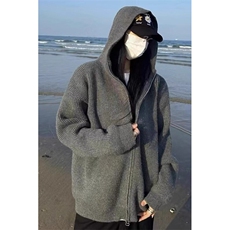 秋冬季cleanfit半拉链连帽毛衣男潮高级感ootd穿搭慵懒风针织外套，男装针织衫/毛衣，星座601-1